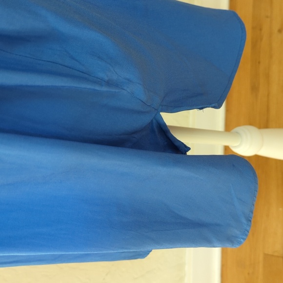 Simply Vera Blue Long Sleeve Button Down Tunic Blouse Size XL - Picture 7 of 10